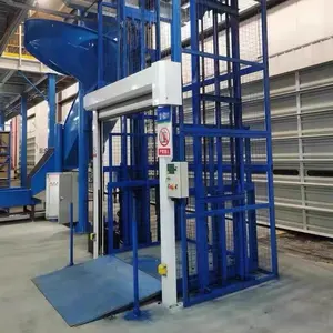 stationary construction material lift elevators vertical industrial goods lifter
