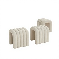 Tabouret de vanité moderne en peluche, chaise longue, pouf, siège d'appoint pour chambre à coucher, salon, manucure