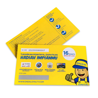 Impression personnalisée de billets de loterie, billets de football couleur pleine, cartes de jeu à insérer, cartes à gratter gagnantes