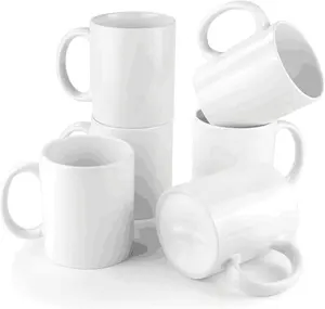 Tasse à café en céramique moderne de 11oz tasse à café de sublimation isolée et enduite de céramique prix de gros carafe et chauffe-tasses