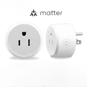 Enchufe Inteligente WiFi Matter de 16A, Estándar Estadounidense, Mini Enchufe Inteligente con Control Remoto, Función de Temporizador, Compatible con <span class=keywords><strong>Alexa</strong></span>/Google Home, Plástico ABS - Product Image 1