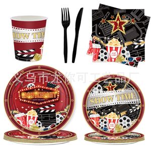 Movie Night Themed Party Tablecloth 137x274cm Disposable <b>Plastic</b> <b>Table</b> Cover For Birthday And Events - Product Image 5