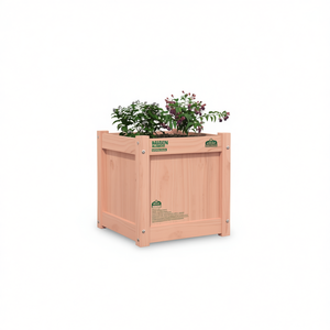 Jardinera de Madera Maciza Balsam Hill, 15.7x15.7x15.7 Pulgadas, Cuadrada, Rústica, para Uso en Exteriores - Product Image 1