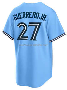 Beste kwaliteit gestikte op maat gemaakte # 27 Vladimir Guerrero Jr. # 11 Bo Bichette # 4 George Springer geborduurd Amerikaans honkbalshirt - Product Image 4