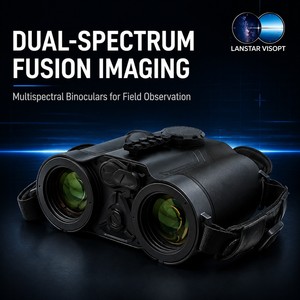 Jumelles thermiques HD Fusion avec fusion d'image intelligente CMOS pour faible luminosité, poids léger de 1,4 kg, optique pour 8h de fonctionnement continu - Product Image 1