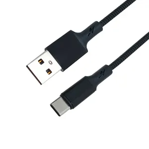 New Style Usb 2.0 Type C Data Cable Fast Charging Usb-c Cable Coiler Braided Usb A To Type C Armor Charger Cable 0.5M