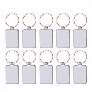 Porte-clés en alliage de zinc vierge pour sérigraphie, pendentif personnalisé créatif, cadeau d'affaires pour la promotion de marque - Product Image 1