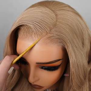 Sans colle Highlight 5x6/13*4 cheveux brésiliens Lace Front Long Body Wave perruque Honey Blonde Body Wave Lace Front perruque 13x4 P4/27 - Product Image 4