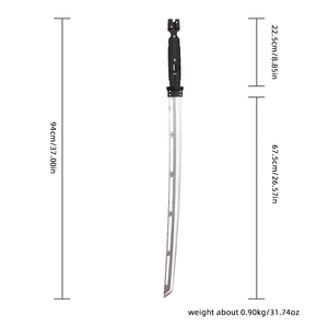 37in <strong>Marvel</strong> Hawkeye Ronin Retractable Katana 1:1 Cosplay Prop <strong>Sword</strong> with Sheath - Product Image 6
