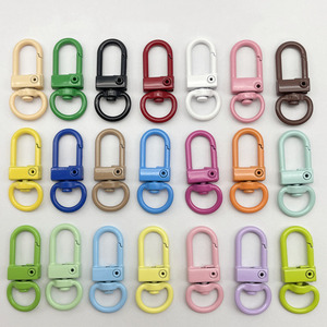 Fashion Swivel Lobster Clasps Snap Hooks with Key Rings for DIY <b>Keychain</b> <b>Lanyard</b> Jewelry Making Accessories Wholesale - Product Image 2