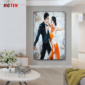 Pittura a olio astratta contemporanea su tela spagnola Flamenco donna amanti della ballerina nuda per soggiorno decorativo arte della parete - Product Image 4