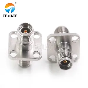 TEJIATE brida hembra 3,5mm macho a 3,5 macho enchufe onda milimétrica 5G rf adaptador coaxial Acero inoxidable adaptador de alta frecuencia