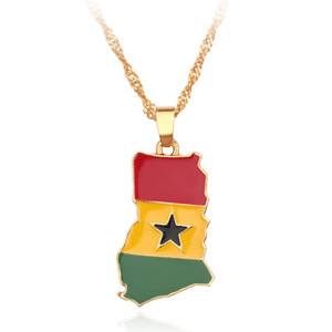 Collar con colgante con bandera del país de Guinea, Guinea, liberiana - Product Image 4