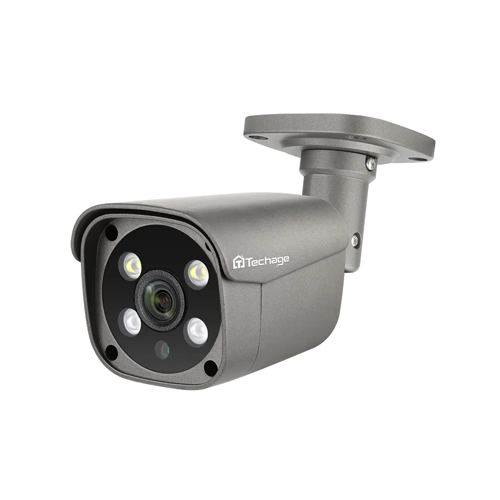 Techage Audio bidirezionale IP Poe 48V 5Mp fotocamera H.265 telecamera esterna impermeabile rilevamento facciale