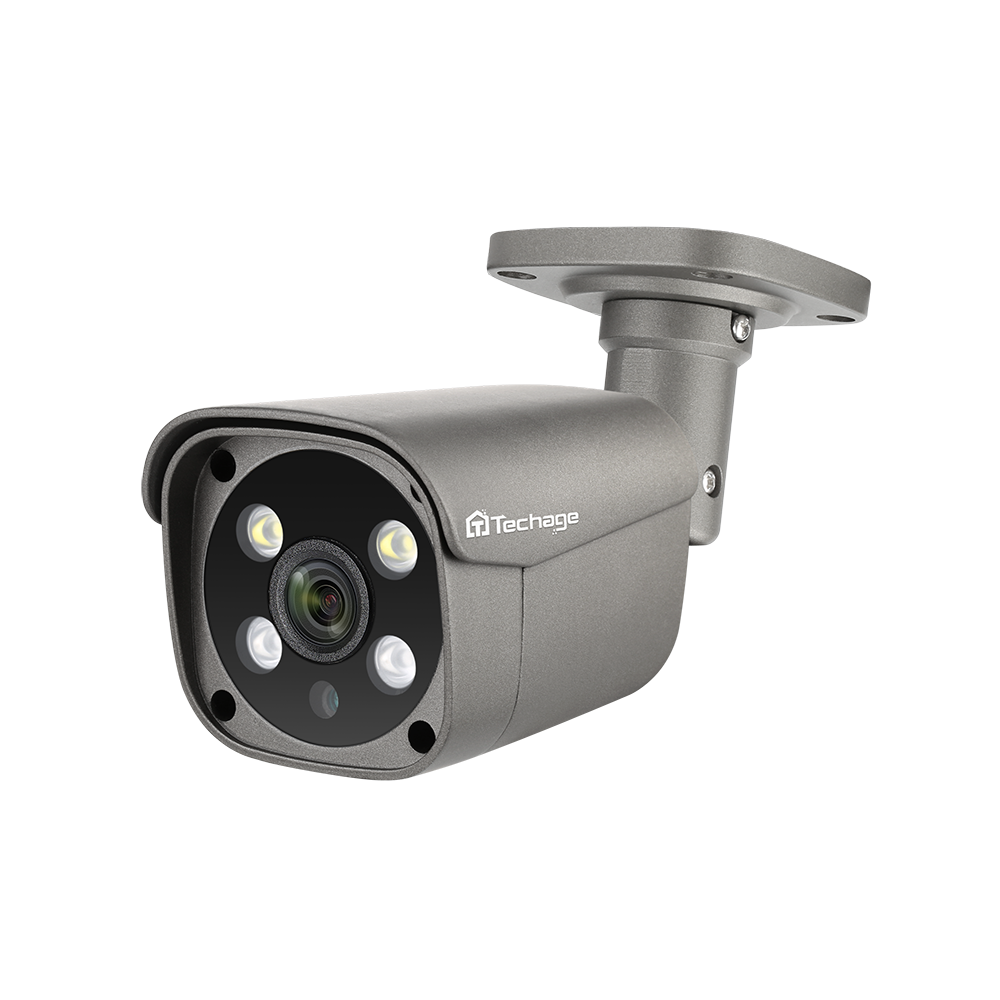 Techage Audio bidirezionale IP Poe 48V 5Mp fotocamera H.265 telecamera esterna impermeabile rilevamento facciale