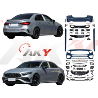 Harga Pabrik Bodykit untuk Mercedes Benz Kelas A 2019-2024 W117 Upgrade ke Gaya AMG45 Bahan PP Bumper Mobil Grille Side Skirt