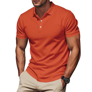 Polo de Secado Rápido para Hombre, Color Sólido, Poliéster Fino, Manga Corta, Cuello Camisero, Estilo Golf - Product Image 6