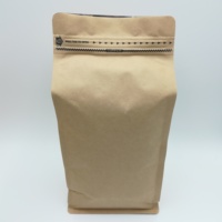 Sacs en papier kraft brun personnalisables, refermables, bon marché, pour l'emballage alimentaire et du café