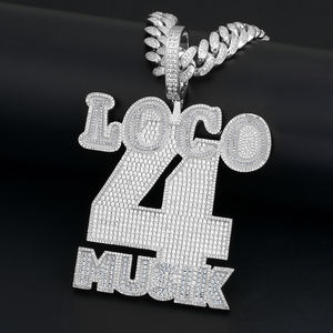 <span class=keywords><strong>Nome</strong></span> personalizzato Blu A Goccia Bolla Lettere Pendenti degli uomini Collane di Zircon Dei Monili di Hip Hop <span class=keywords><strong>Con</strong></span> Oro <span class=keywords><strong>Argento</strong></span> Tennis Catena Per regalo - Product Image 5