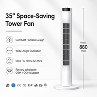 Ventilateur sur pied à économie d'énergie, refroidissement rapide, écran LED, 32 pouces, minuterie 7,5H, avec télécommande, vente flash