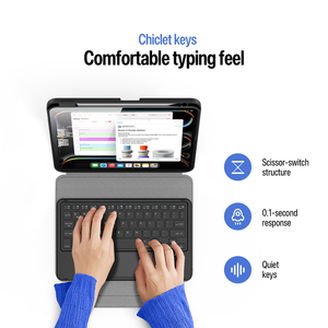<strong>Wireless</strong> Keyboard Case for iPad Pro 11 2025 with Multi Touch <strong>Trackpad</strong> and Detachable Magnetic Stand - Product Image 5