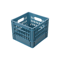 Caisse en plastique colorée QS pour le stockage en cuisine, en entrepôt, boîte de rangement, caisses à lait, bacs, emballage de transport réutilisable, conteneur
