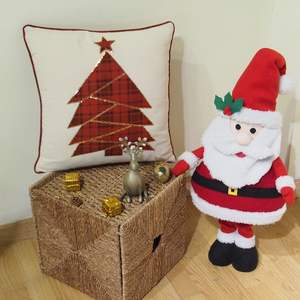 Usine personnalisée haute qualité OEM décoratif navidad coussin à carreaux rouge et noir taies d'oreiller de noël - Product Image 5