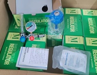 Regulator Oksigen Inhaler Oksigen Medis Pengukur Aliran Oksigen Ulir Eksternal Ulir Internal Pengatur Tekanan Tabung Oksigen