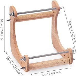 Support ergonomique réglable en <span class=keywords><strong>bois</strong></span> pour <span class=keywords><strong>métier</strong></span> <span class=keywords><strong>à</strong></span> perler, conception lisse pour la création de bijoux, la fabrication de bracelets, le tissage et les loisirs créatifs <span class=keywords><strong>à</strong></span> domicile - Product Image 2