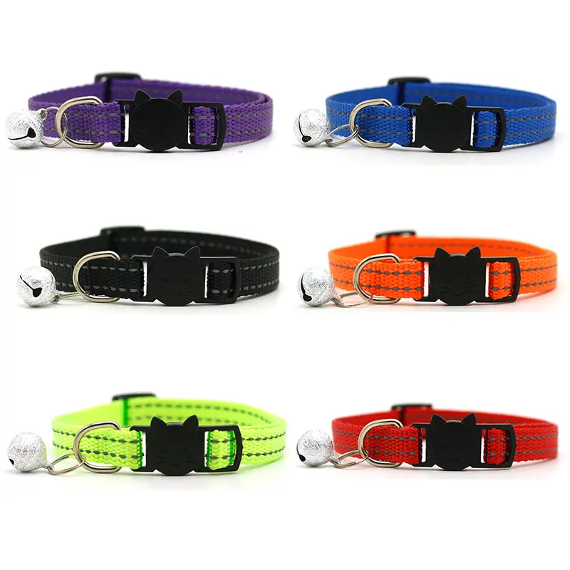 Wholesale Adjustable Night Safety Flashing Glow Reflective Frosted Bell High Quality Pet Collars Tags Collar Dog Pet Supplies