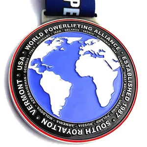 Logo Kustom Berbentuk Olahraga Logam Emas Plating Medali dengan Desain Anda Sendiri Medali