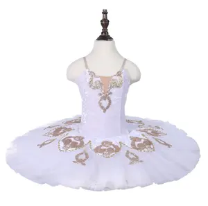 Tutú de ballet del lago del cisne blanco, trajes profesionales de ballet blanco