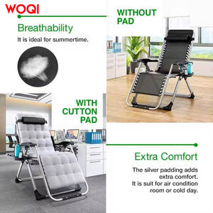 Silla plegable para exteriores Woqi de acero, gravedad cero, con reposapiés, ligera y portátil, para jardín, para personas mayores - Product Image 5