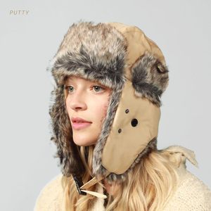 Gorro Ushanka impermeable para invierno con orejeras de piel sintética y correa para la barbilla, para clima frío al aire libre, ajuste unisex. - Product Image 5