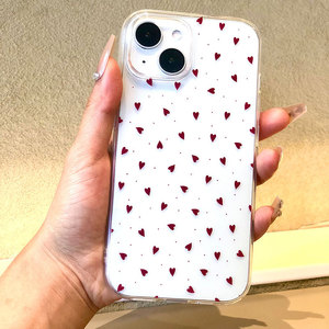 Adatto per iphone 13Pro Wave Dot custodia semplice antigoccia per telefono 14Pro Max custodia blu verniciata piccola e trasparente - Product Image 4
