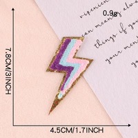 Broderie du bord de l'or Petite lettre Patch thermocollant personnalisé Ensemble de patchs de presse à chaud Chenille
