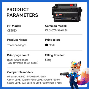 Cartouche de toner premium 55A CE255A 255A CE255 55X CE255X 255X compatible avec l'imprimante HP Laser <span class=keywords><strong>P3015</strong></span> P3015d P3015dn - Product Image 2