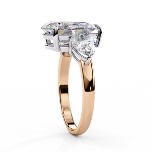 แหวนหมั้นเพชรทรงบริลเลียนต์ทองคำแท้ 18K สำหรับผู้หญิง เพชรเพาะเลี้ยงในห้องปฏิบัติการ รับรองโดย IGI ชุบโรเดียม เพชรหรูหรา - Product Image 2