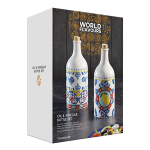 Set di Due Bottiglie in Ceramica per Olio <span class=keywords><strong>e</strong></span> <span class=keywords><strong>Aceto</strong></span> con Motivi Eleganti <span class=keywords><strong>e</strong></span> Tappi in Sughero, Ideali per Conservare <span class=keywords><strong>e</strong></span> Servire Oli <span class=keywords><strong>e</strong></span> Acetati - Product Image 4