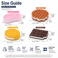 Bloc-notes en PVC en forme de chocolat personnalisé, bloc-notes créatif en forme de nourriture, 300 pièces, notes adhésives originales pour l'école, le bureau, les cadeaux