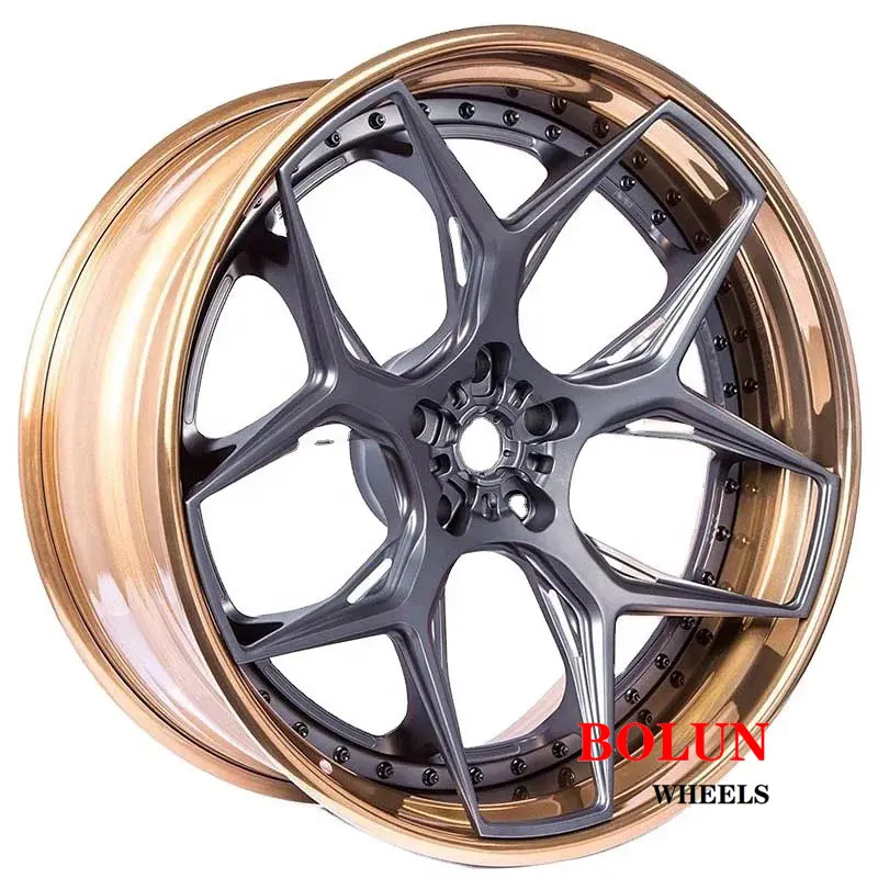 Customized polished deep brushed Monoblock 2 Piece 3 Piece forged wheels for corvette C8 C7 ZR1 Z06 C6 C5