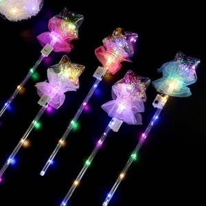 Hot Selling <b>LED</b> <b>Light</b> Stick Wand for Girls and Kids Princess Heart Snowflake Flashing <b>Star</b> Glowing Toy for Parties - Product Image 5