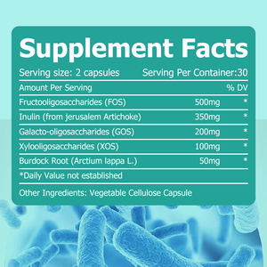 Prébiotiques de haute qualité pour femmes en capsules avec racine de bardane. Renforcez vos défenses naturelles. Renforcez les défenses naturelles du corps. - Product Image 2