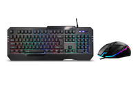 Clavier et souris de jeu rétroéclairés RVB, combo 104 touches, clavier ergonomique résistant aux déversements avec souris optique 1600 DPI, OEM