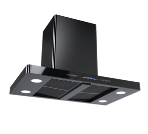 <span class=keywords><strong>Cappa</strong></span> aspirante a montaggio a T |   Vetro Temperato Nero |   Controllo Touch |   Illuminazione a 4 LED |   Ventilatore da Cucina ad Alta Aspirazione - Product Image 2