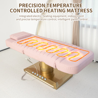BoJue nouvelle Table de Massage des cils de Base en or blanc moderne construit dans le canapé électrique de contrôle des pieds lit facial de beauté
