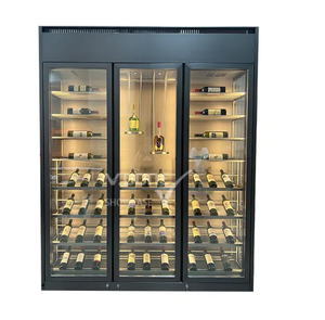 Home Hotel Restaurant Commercial Free Standing Wine <b>Storage</b> Cabinet Glass Cellar Fridge with Led Lights Tall Wine Cabinet - Product Image 3