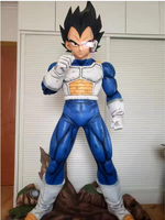 Sculpture Dragon Ball Z en résine faite à la main grandeur nature personnalisée Statue Goku et végéta en fibre de verre Tête remplaçable Figurine végéta