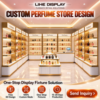 Aménagement de magasin de parfums de luxe moderne, mobilier de boutique, équipements de vente au détail, solution clé en main, éclairage LED
