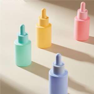 Flacon compte-gouttes en verre dégradé pastel doux 20ml Distributeur de sérum cosmétique vide de qualité supérieure Flacon compte-gouttes d'huile pour coffrets cadeaux de bien-être - Product Image 3